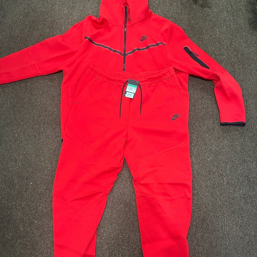 Nike Vibrant Red Zip-Up Track Suit